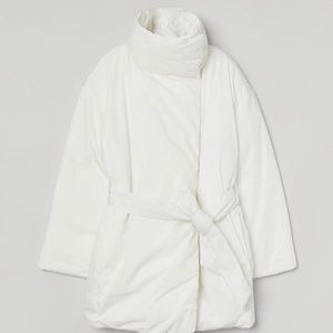 H&M White Tied Puffer